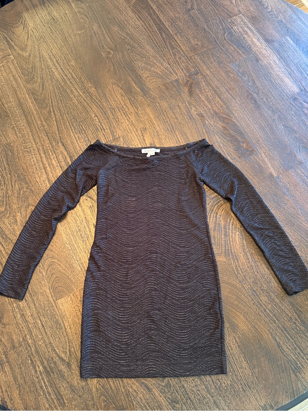 BCBGeneration Long Sleeve Textured Bodycon Dress